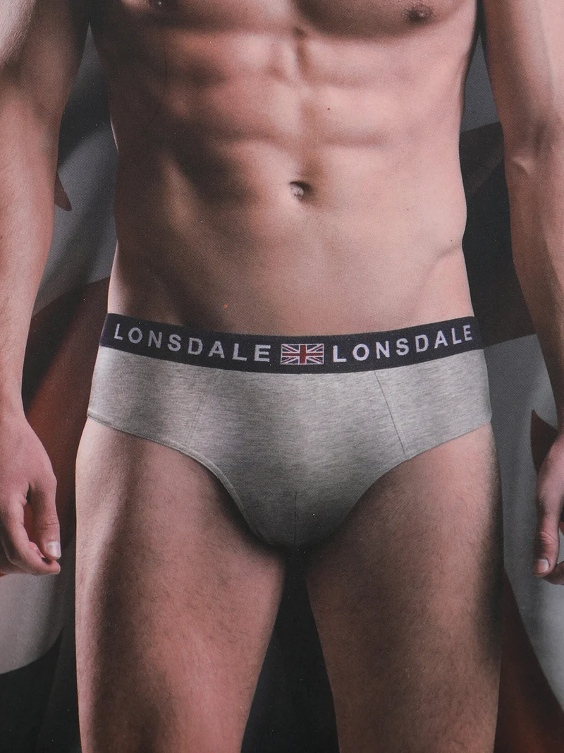 Slip uomo in cotone tinta unita - grigio