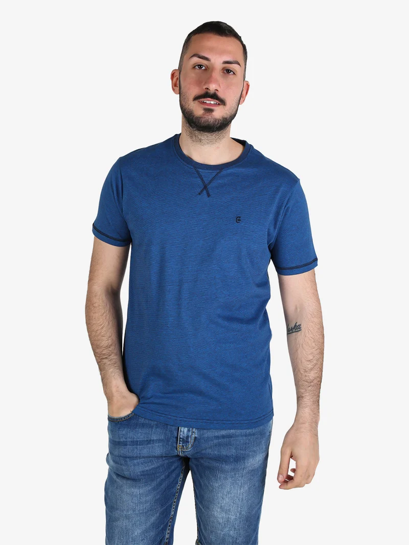 T-shirt da uomo in cotone - blu