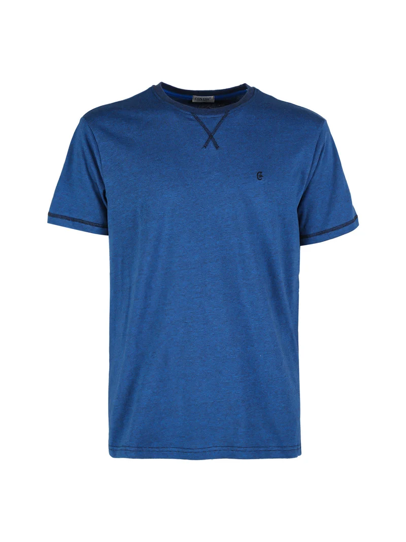 T-shirt da uomo in cotone - blu