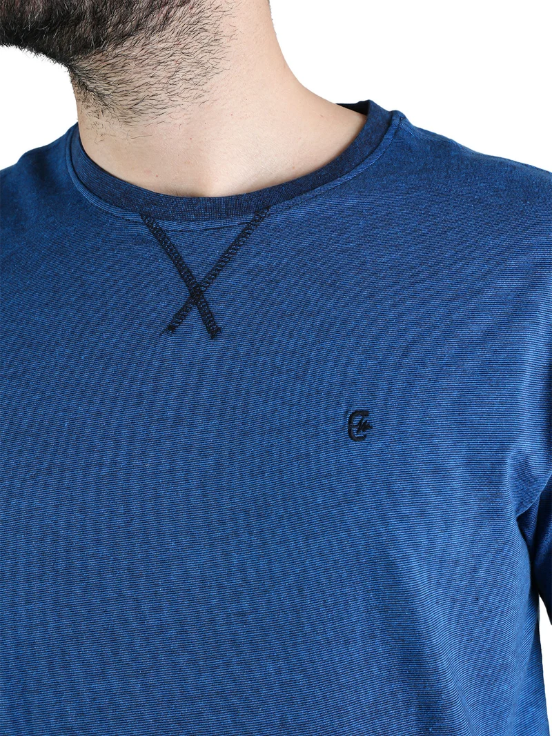 T-shirt da uomo in cotone - blu