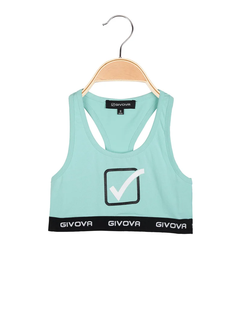 Top sportivo da bambina - acqua marina