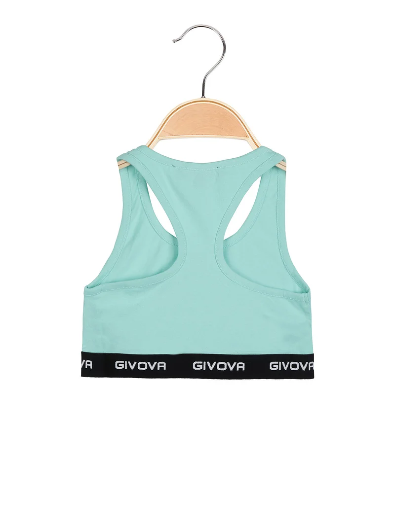 Top sportivo da bambina - acqua marina