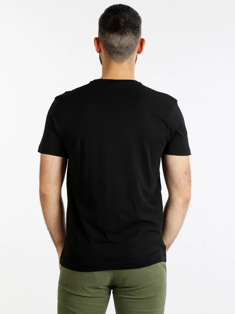 T-shirt basic uomo manica corta - nero