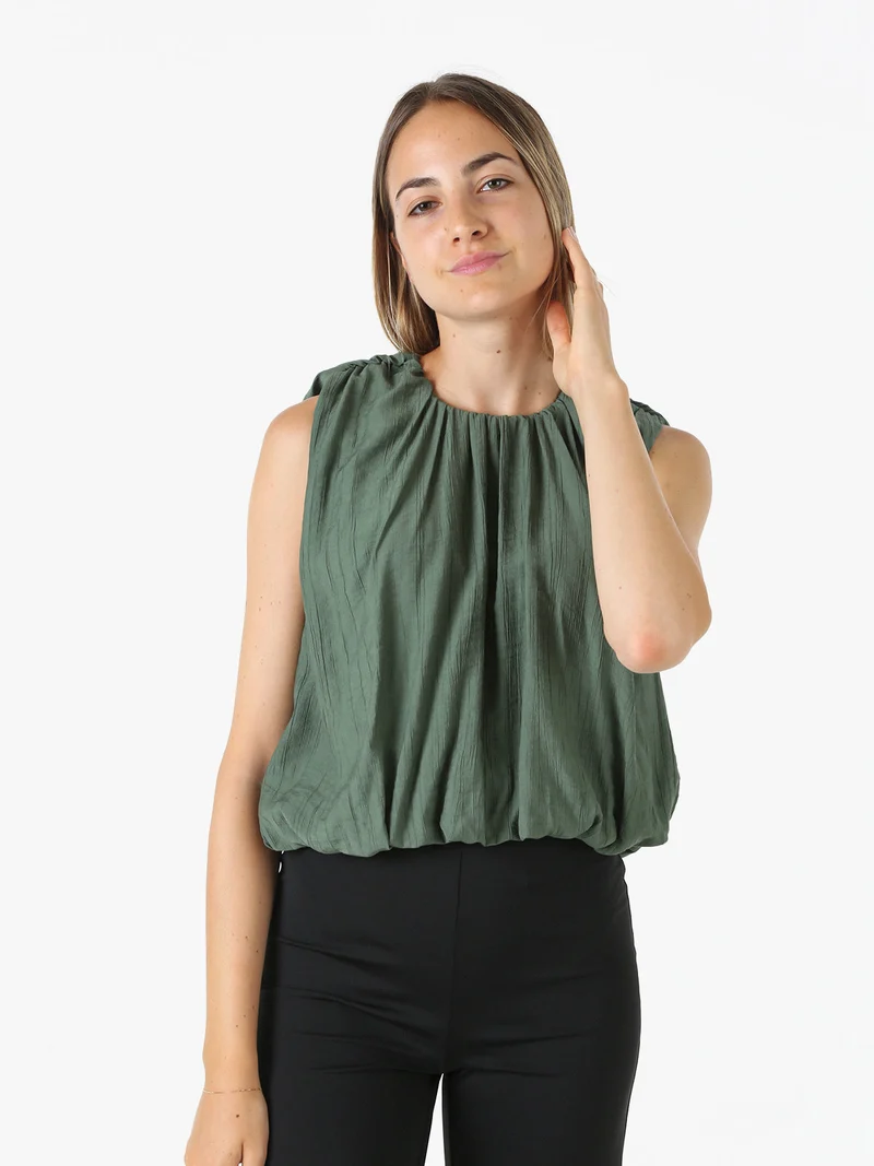 Top donna a palloncino - militare