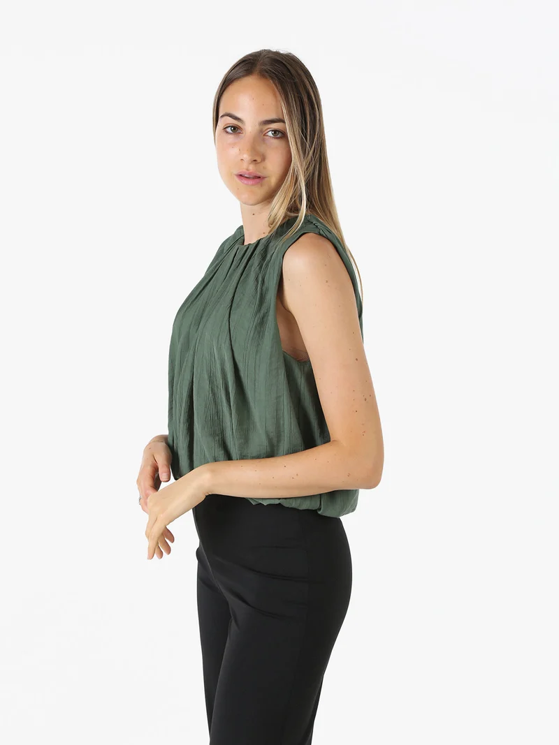 Top donna a palloncino - militare