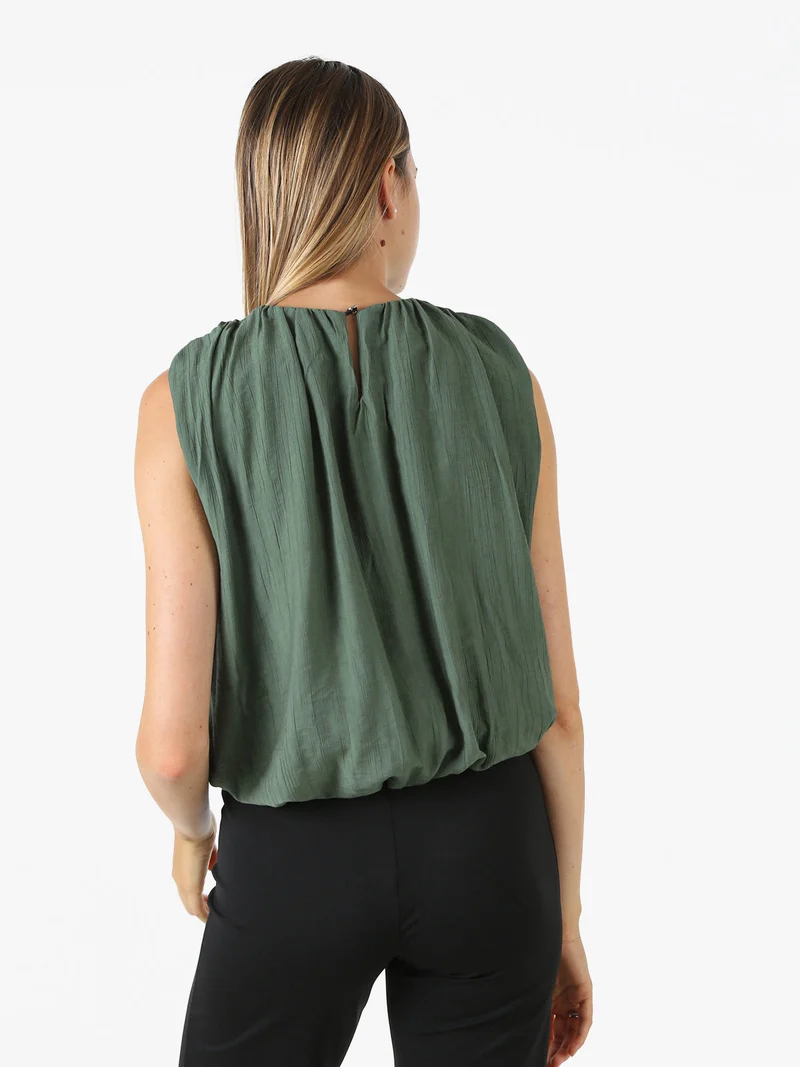 Top donna a palloncino - militare