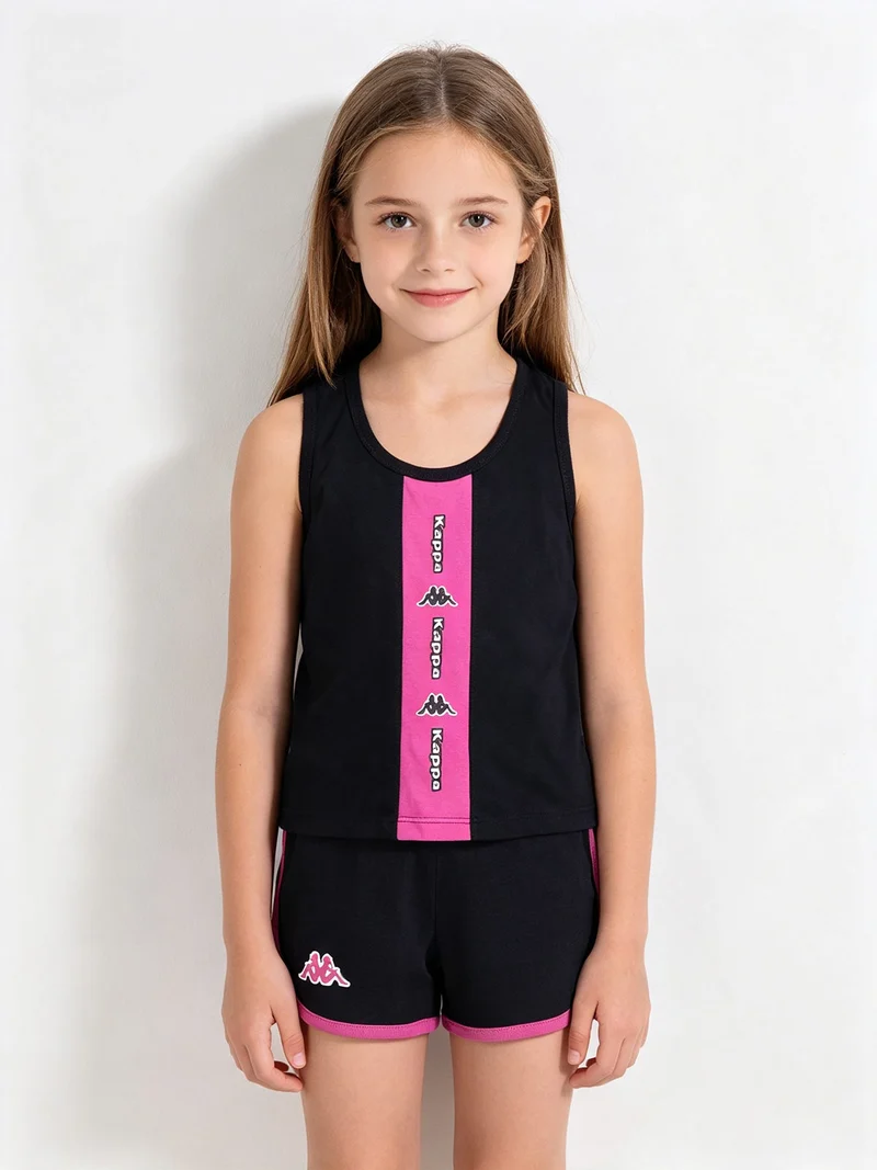 Completo corto sportivo 2 pezzi da bambina - blu scuro