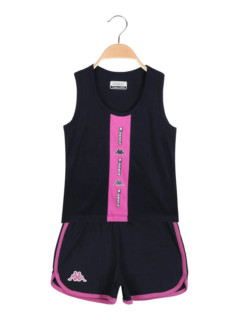 Completo corto sportivo 2 pezzi da bambina - blu scuro
