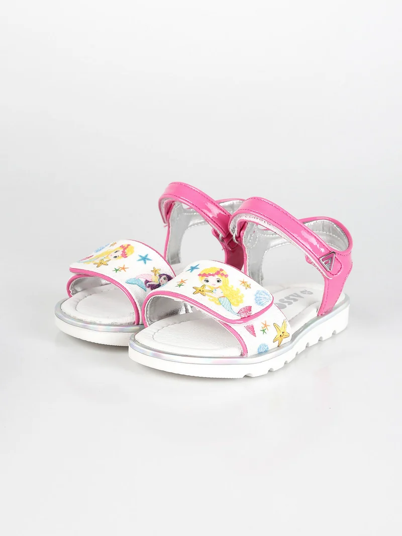 Sandali da bambina con stampe - fucsia