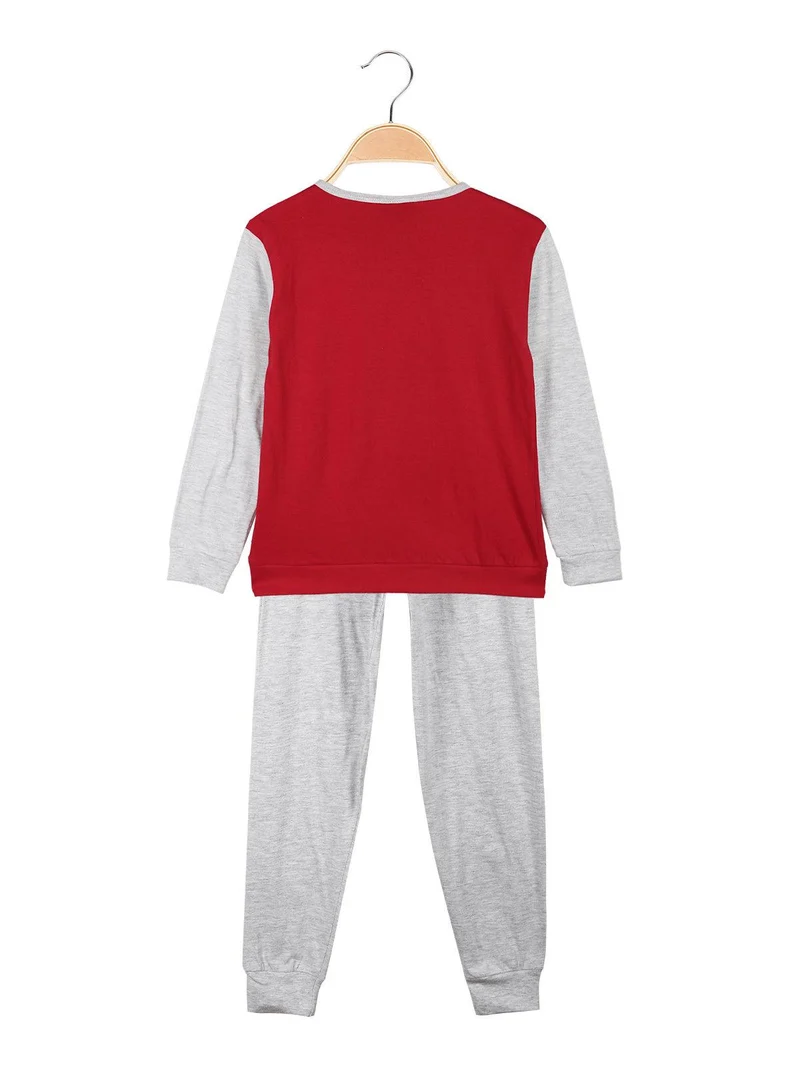 Pigiama lungo bambino in cotone - rosso