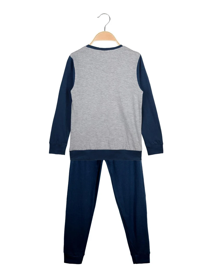 Pigiama in cotone 2 pezzi - blu scuro