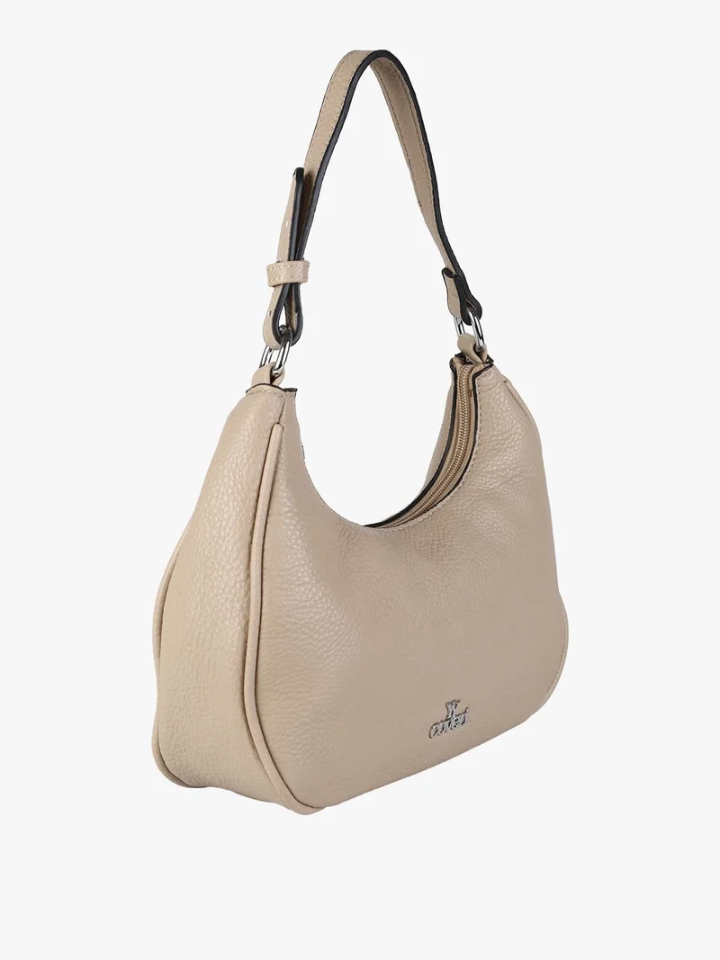 Borsa donna mini hobo in ecopelle - taupe