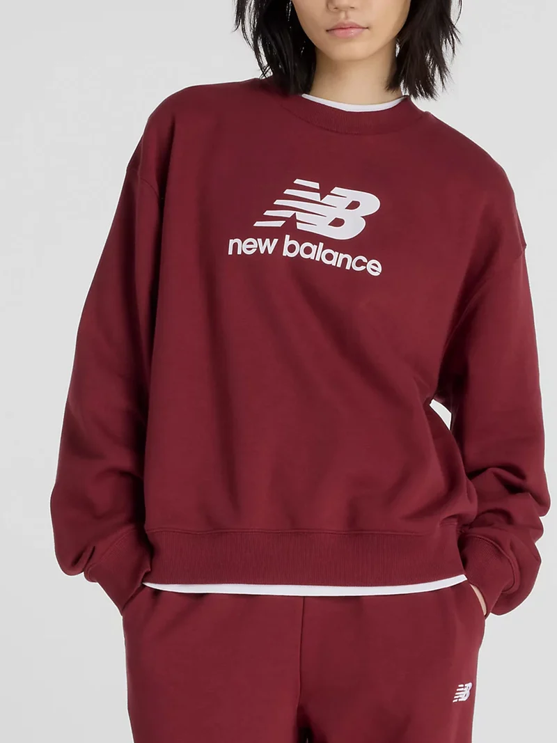 SPORT ESSENTIALS LOGO CREW Felpa girocollo da donna - bordeaux