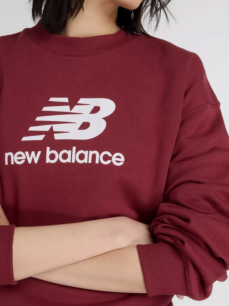 SPORT ESSENTIALS LOGO CREW Felpa girocollo da donna - bordeaux