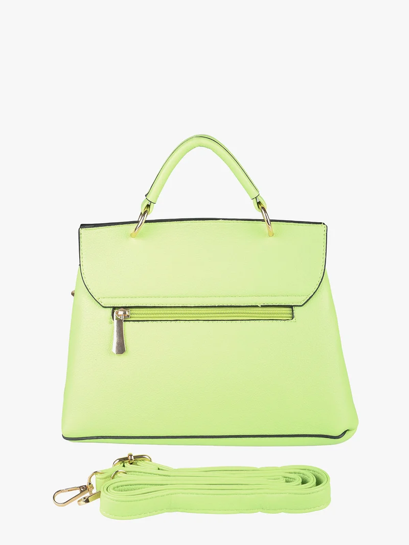 Borsa frame con tracolla e borchie - verde chiaro