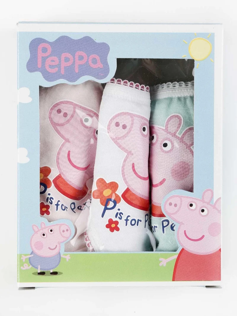 Tris slip bambina con stampa - assortito