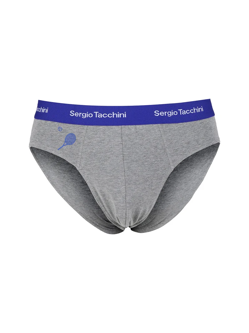 Slip da uomo in cotone tinta unita - grigio