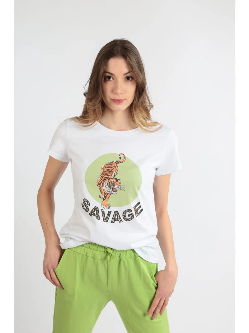 T-shirt donna tigre - verde