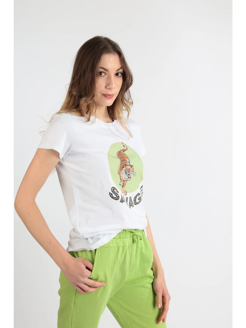T-shirt donna tigre - verde
