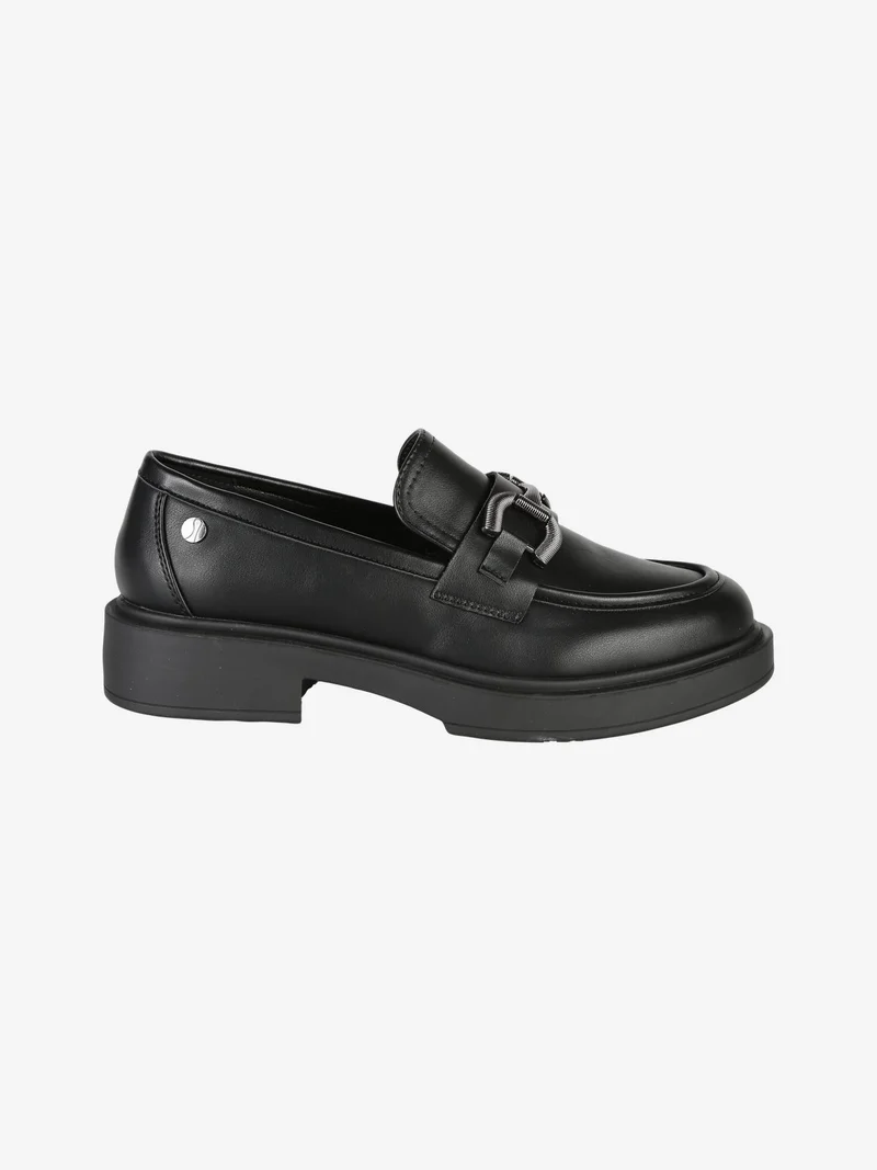 Mocassini donna con tacco - nero