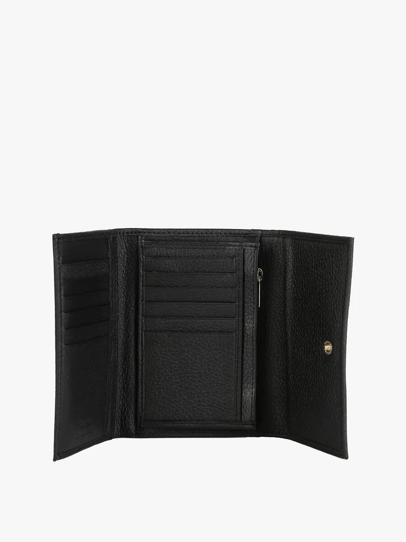 Portafoglio in pelle da donna - nero