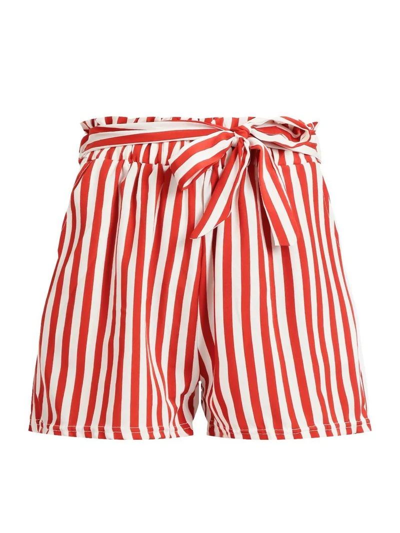 Shorts donna a righe verticali - arancione