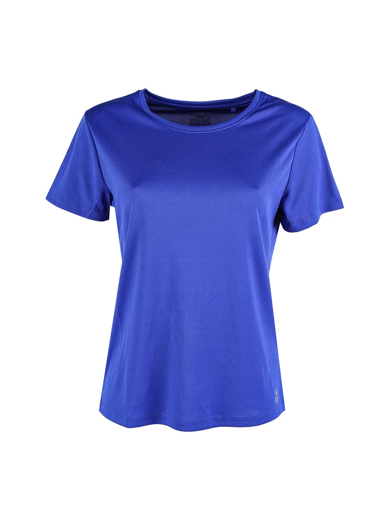 T-shirt donna sportiva in tessuto traspirante - blu