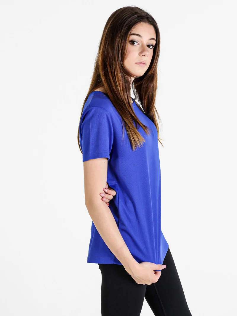 T-shirt donna sportiva in tessuto traspirante - blu