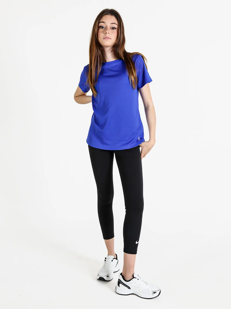 T-shirt donna sportiva in tessuto traspirante - blu