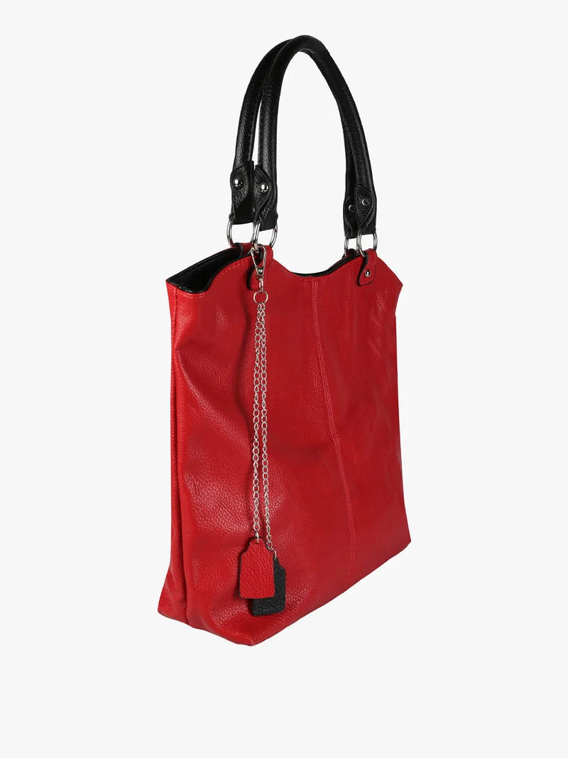 Borsa a spalla da donna in ecopelle - rosso