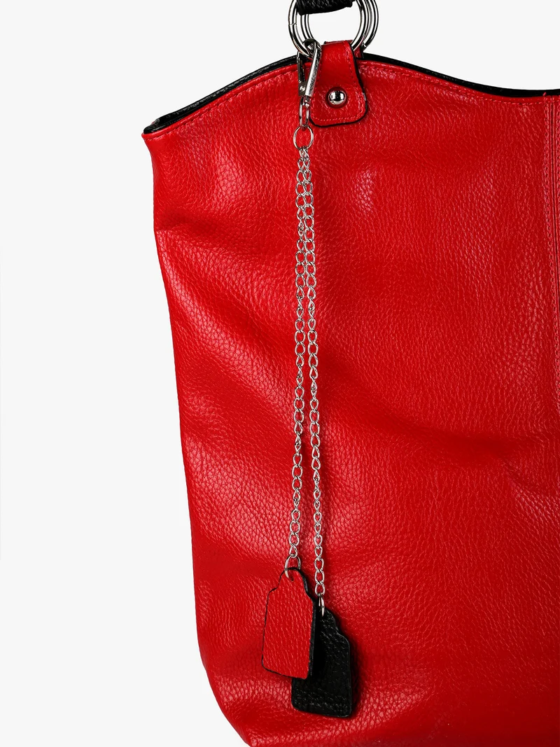 Borsa a spalla da donna in ecopelle - rosso