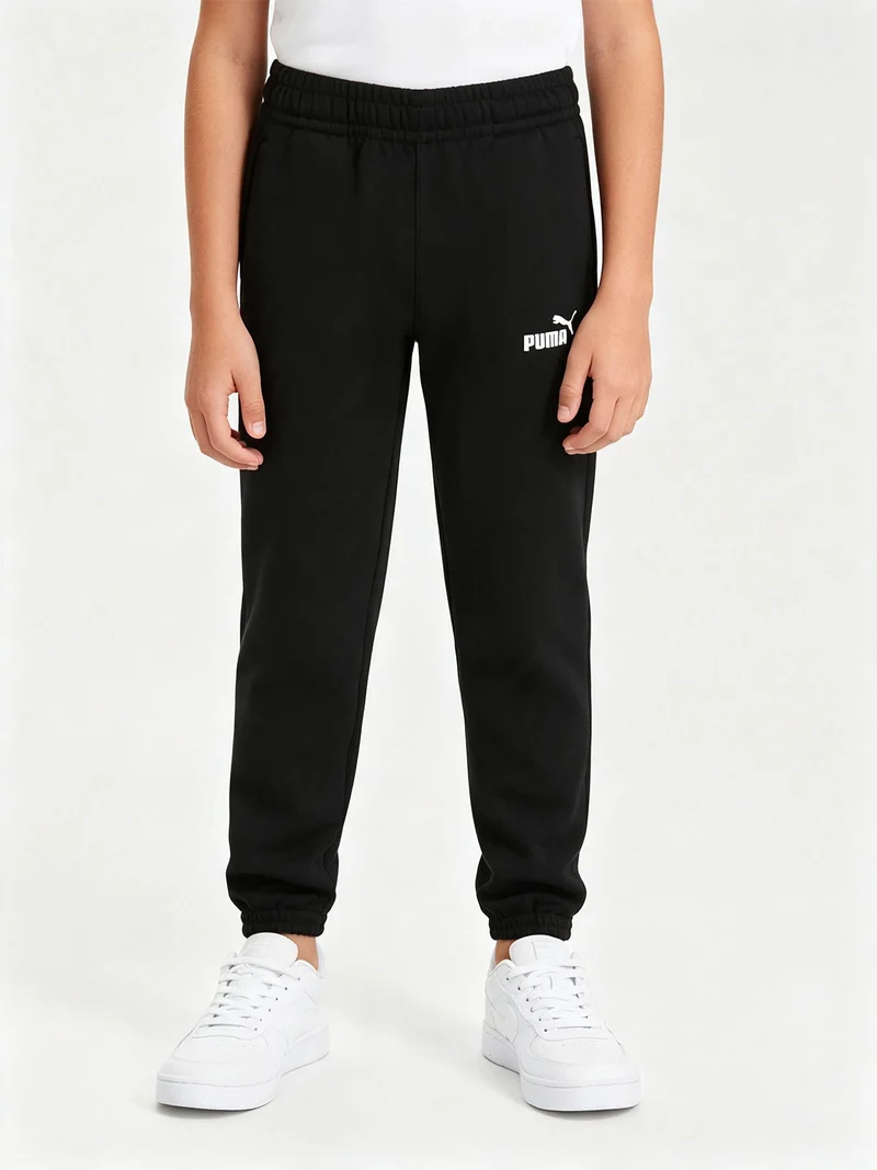 Pantaloni tuta da ragazzi con interno in caldo cotone - nero
