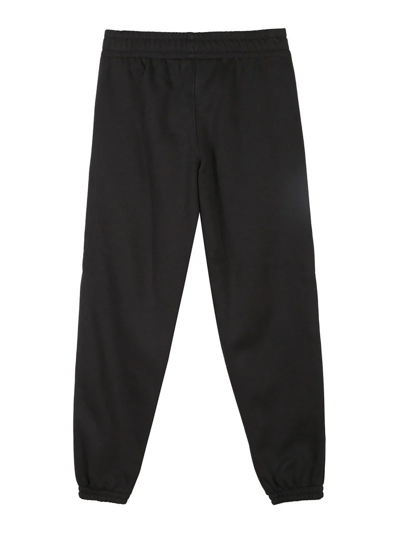 Pantaloni tuta da ragazzi con interno in caldo cotone - nero