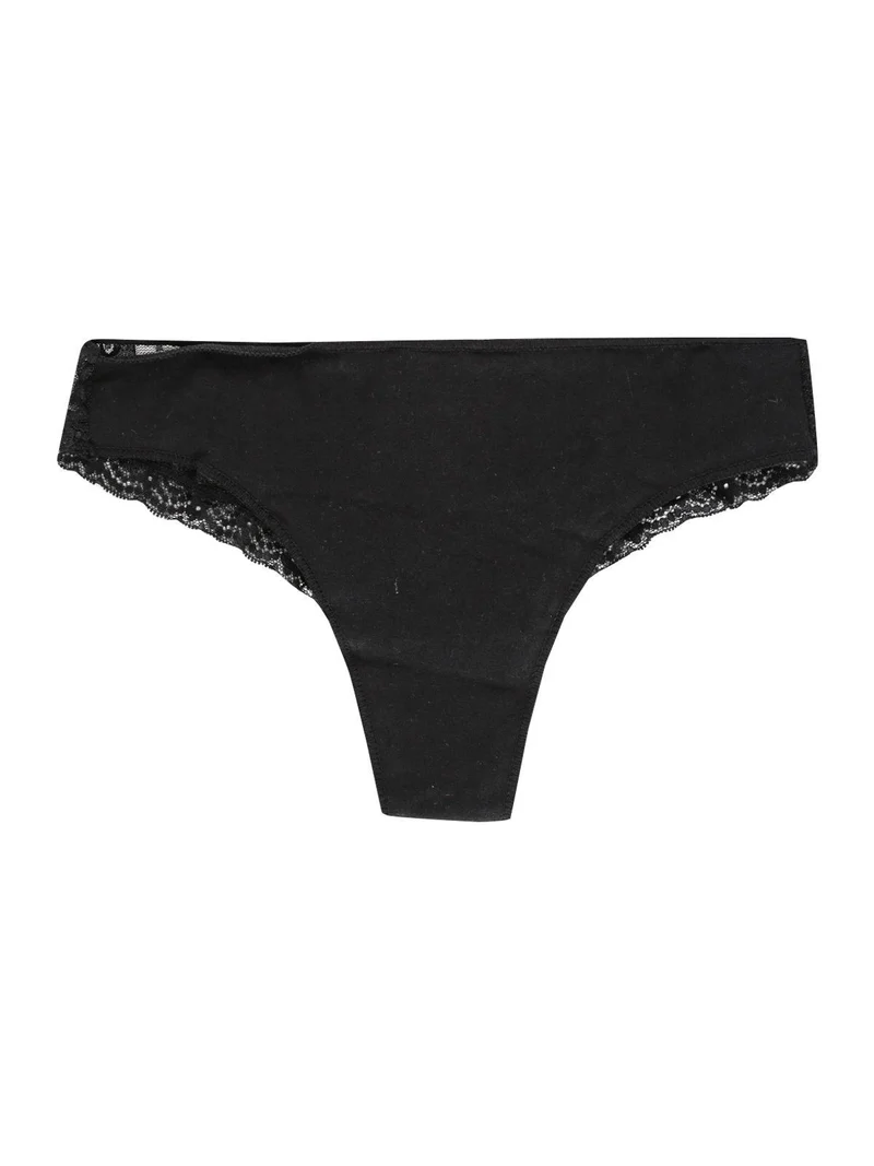 Brasiliana con pizzo sul retro - nero