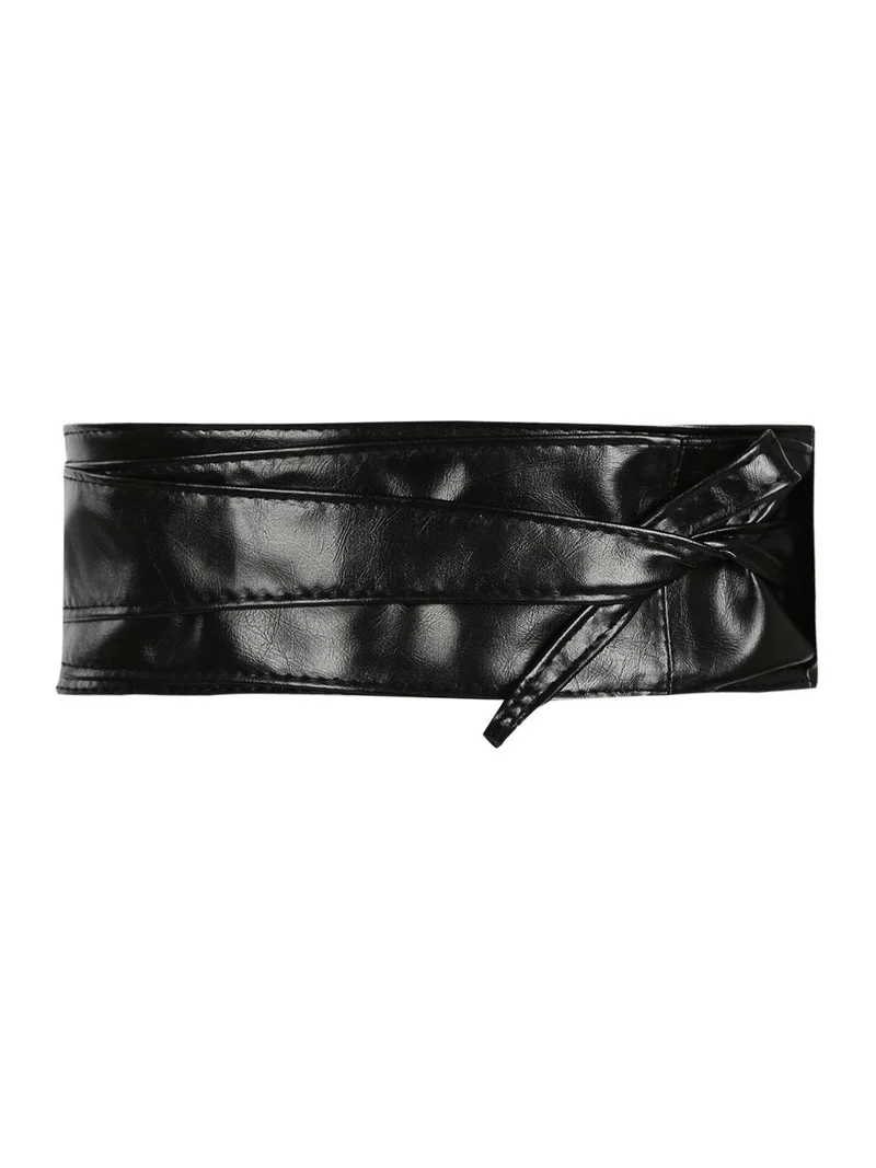 Cintura a fascia vita alta - nero