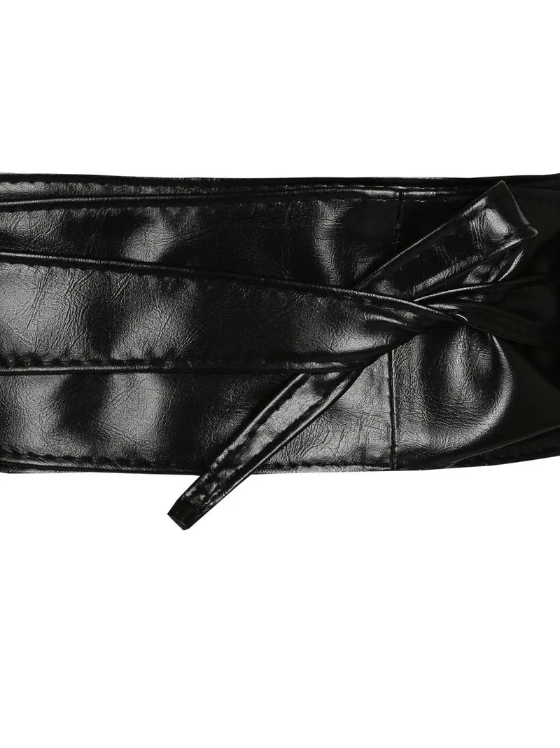 Cintura a fascia vita alta - nero