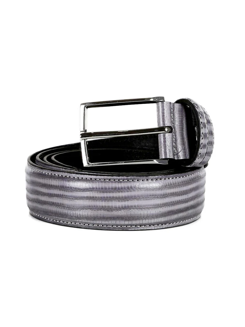 Cintura uomo in pelle - grigio