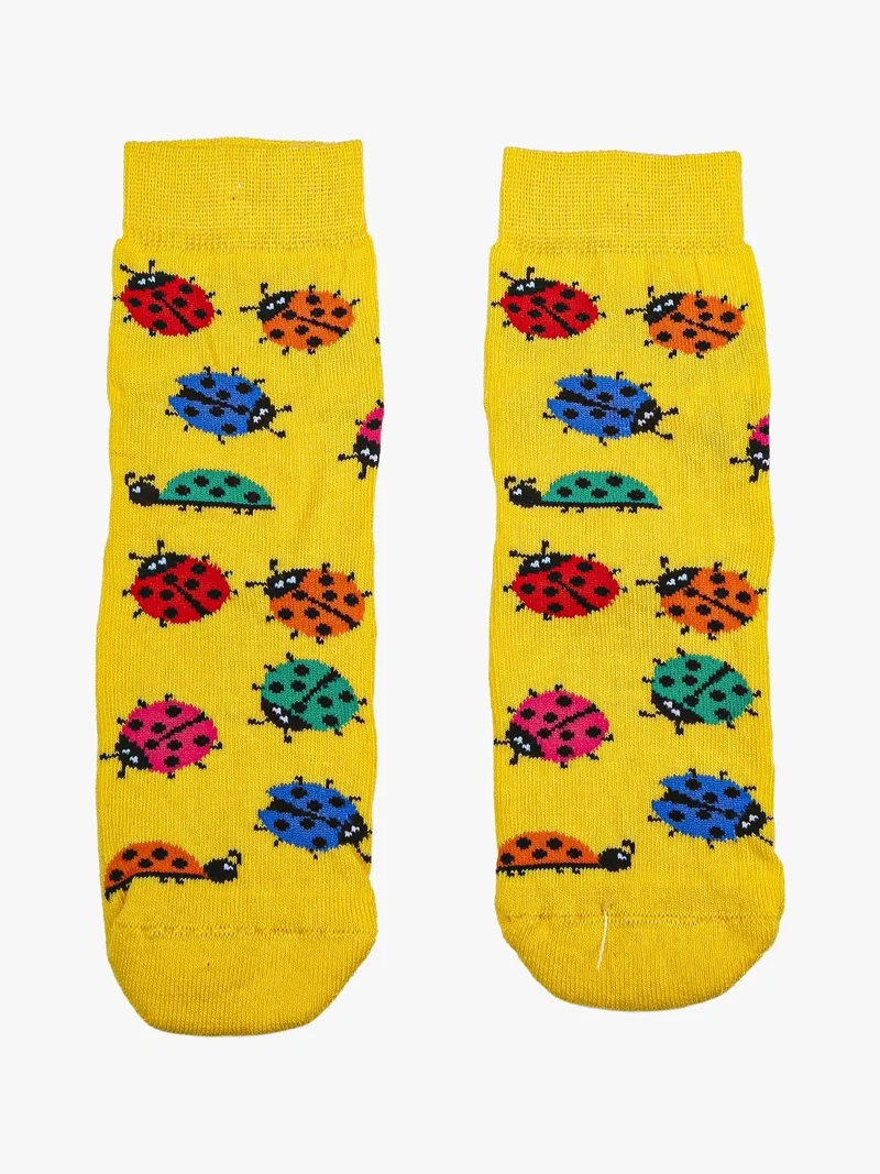 Confezione da 2 paia di calze antiscivolo da bambina - giallo
