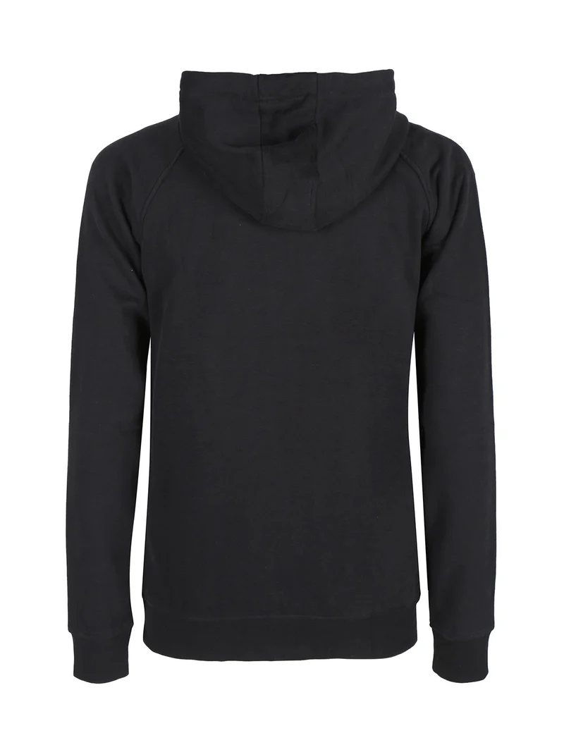 Felpa con cerniera da uomo - nero