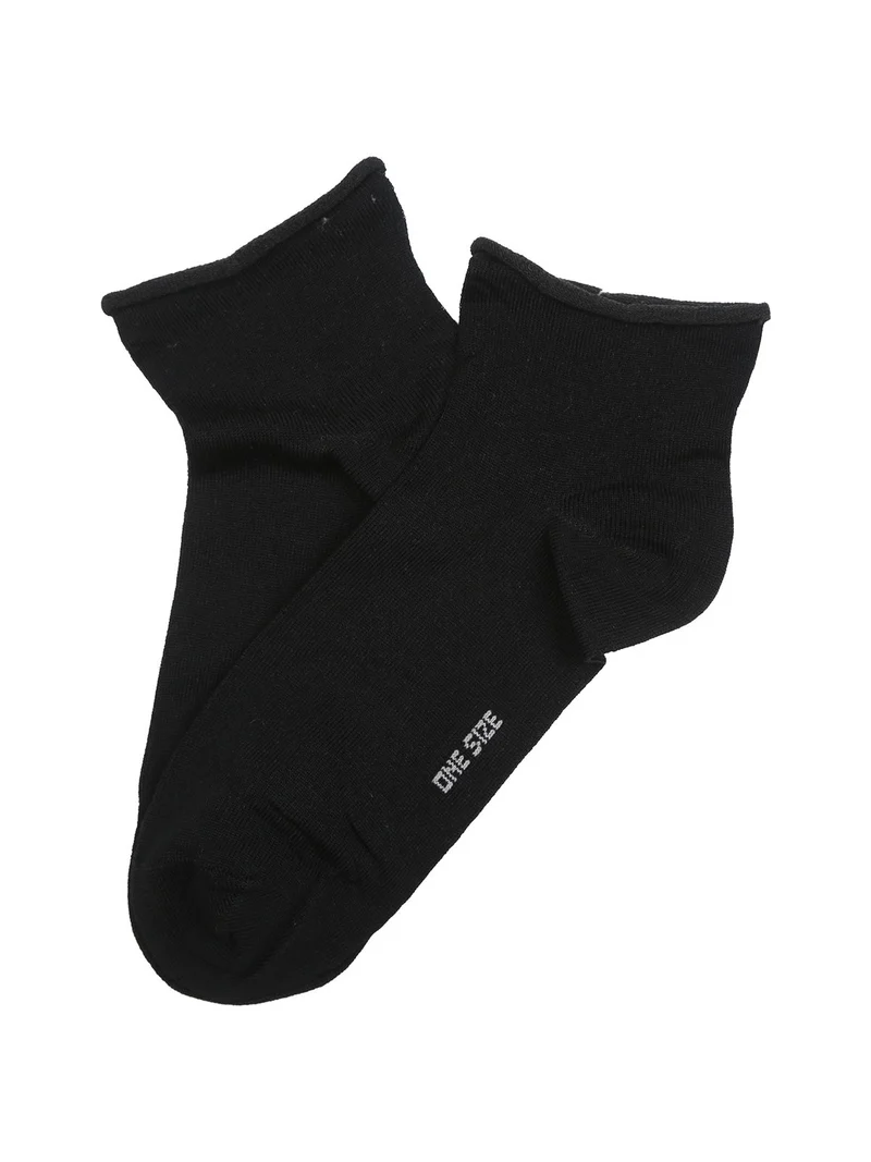 Calze corte da donna in cotone mercerizzato - nero