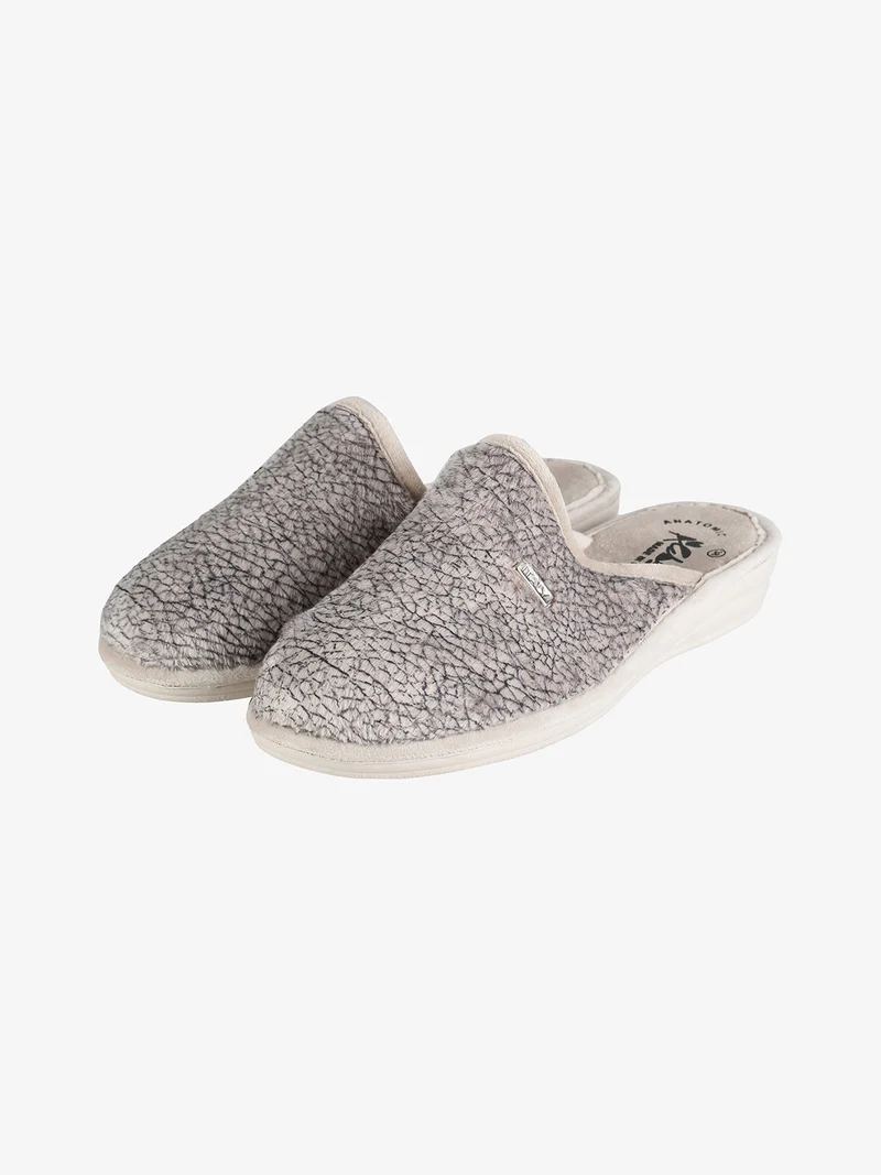 Pantofole donna invernali in ecopelo - beige