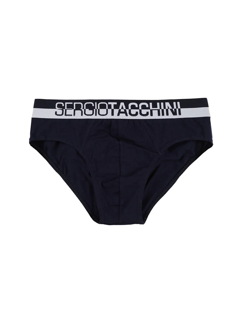 Slip da uomo in cotone bielastico - blu scuro