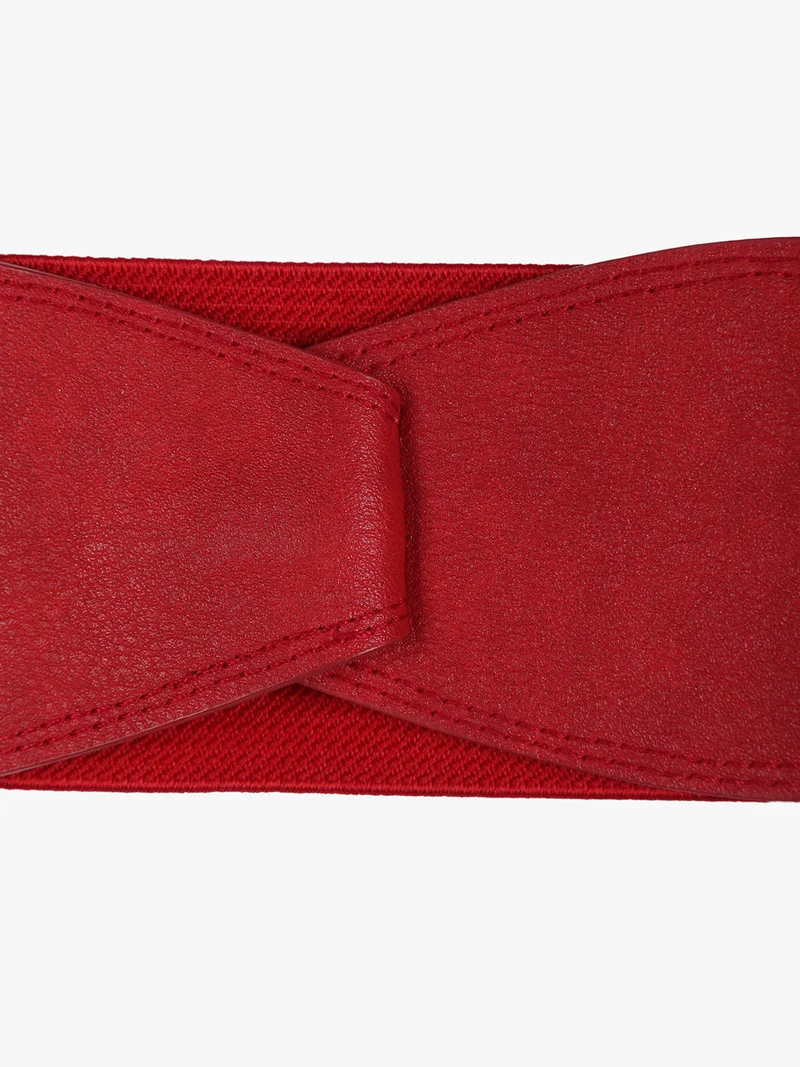 Cintura elastica da donna - rosso