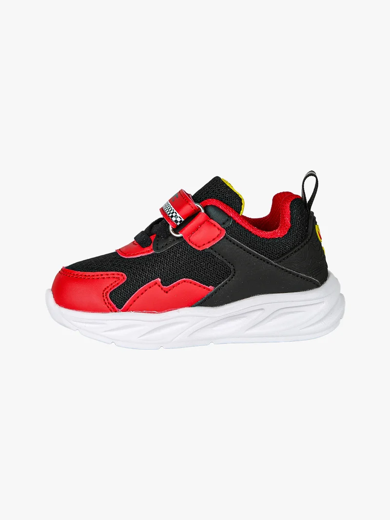 Sneakers da bambino con luci e cinturino a strappo - nero