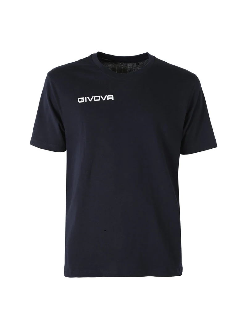 T-shirt girocollo da uomo in cotone - blu scuro