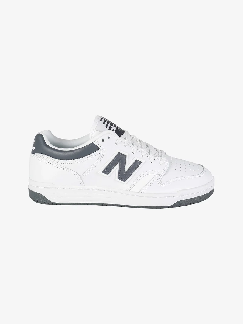 480 Sneakers stringate in pelle da uomo - bianco