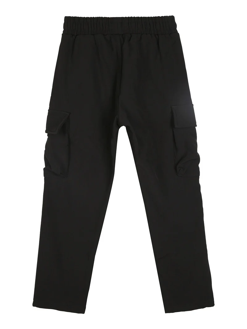 Pantaloni da ragazzo cargo con interno in pile - nero