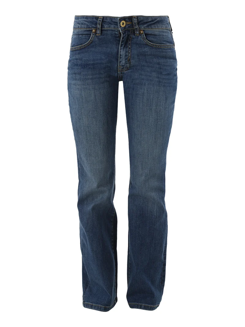 Jeans donna a vita bassa con finale a zampa - jeans