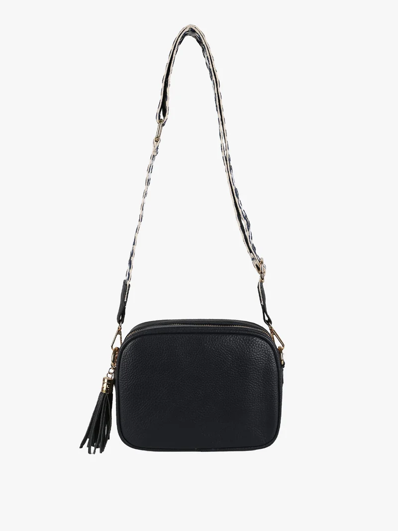 Borsa a tracolla in ecopelle da donna - blu scuro