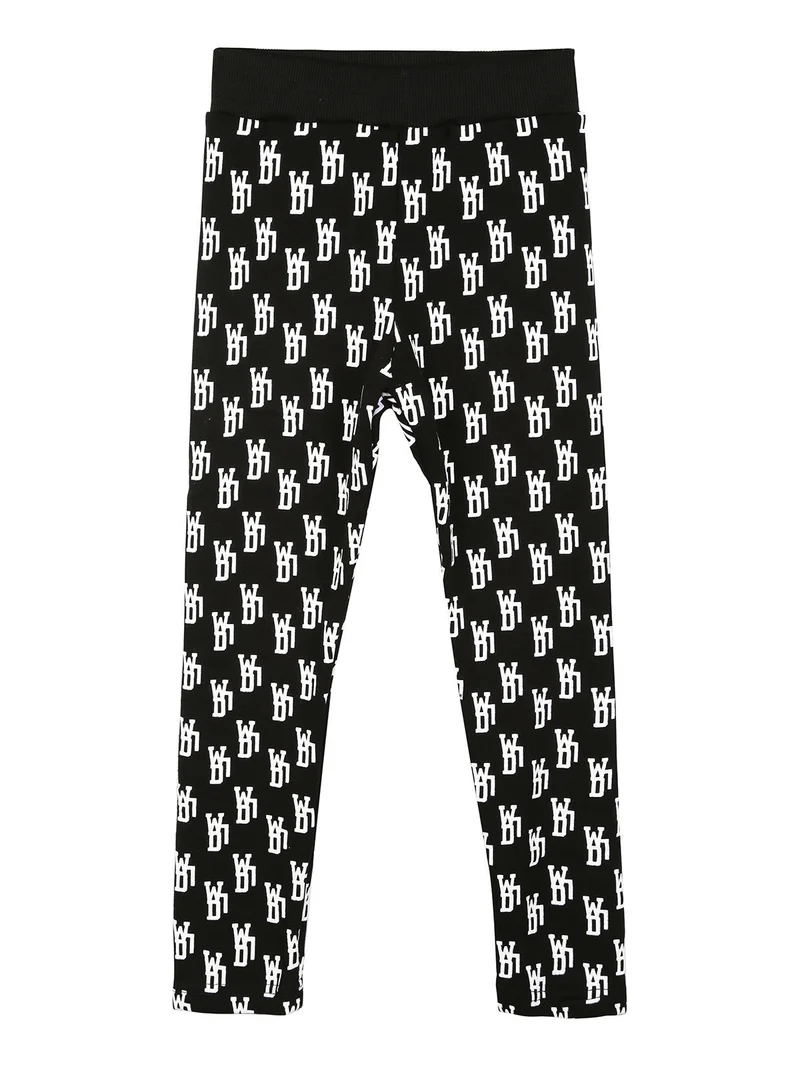 Leggings felpati da bambina - nero